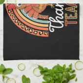 Dankenswerter Lehrer Selig Erntedank School Geschirrtuch (Gefaltet)