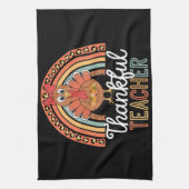 Dankenswerter Lehrer Selig Erntedank School Geschirrtuch (Vertikal)