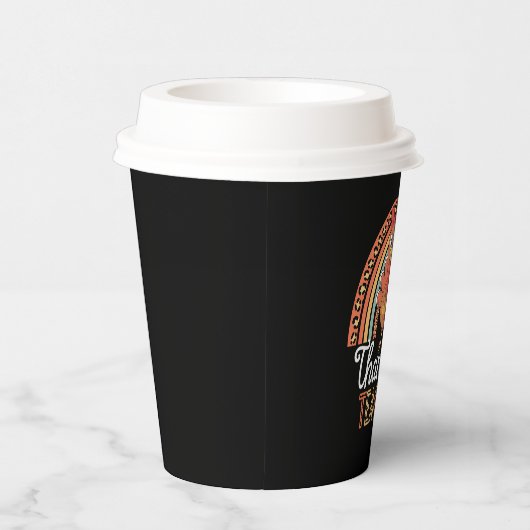 Dankenswerter Lehrer Selig Erntedank School Pappbecher (Rechts)