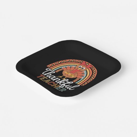 Dankenswerter Lehrer Selig Erntedank School Pappteller (Gewinkelt)