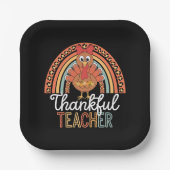 Dankenswerter Lehrer Selig Erntedank School Pappteller (Vorderseite)