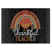 Dankenswerter Lehrer Selig Erntedank School Schneidebrett (Vorderseite)