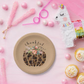 Dankenswerter Leopard Print Pumpkin Boho Herbst He Pappteller (Party)