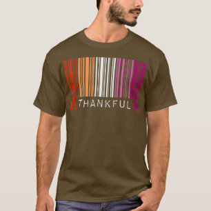 Dankenswerter lesbischer Strichcode-Erntedank P T-Shirt