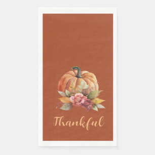 Dankenswerter Orange Pumpkin Herbst Erntedank Serviette