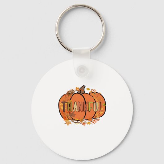 Dankenswerter Pumpkin Erntedank T - Shirt - Gesche Schlüsselanhänger (Vorderseite)