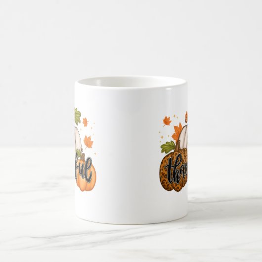 Dankenswerter Pumpkin Niedlich Herbst Erntedank Kaffeetasse (Mittel)