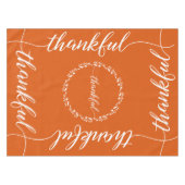 Dankenswerter Script Burnt Orange Erntedank Tischdecke (Vorderseite (Horizontal))