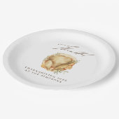 Dankenswerter türkischer Erntedank Personalisiert Pappteller (Schrägansicht)