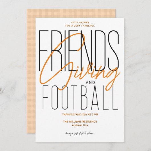 Dankenswertes Erntedank-Party für Freundschaften Einladung (Vorne/Hinten)