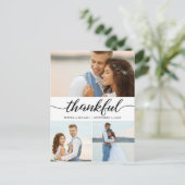 Dankenswertes Hochzeitsskript Foto Vielen Dank Postkarte (Stehend Vorderseite)