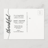 Dankenswertes Script Custom Foto Baby Vielen Dank  Ankündigungspostkarte (Rückseite)