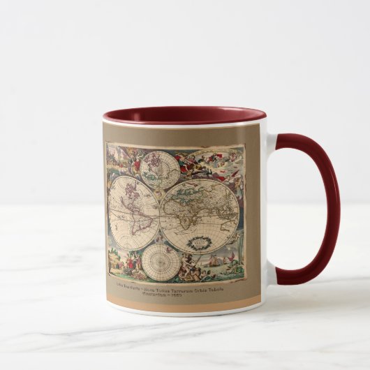 Dankert's antike World Map Tasse Serie (Rechts)