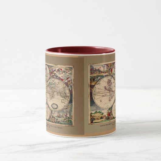 Dankert's antike World Map Tasse Serie (Zentrum)