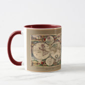 Dankert's antike World Map Tasse Serie (Links)