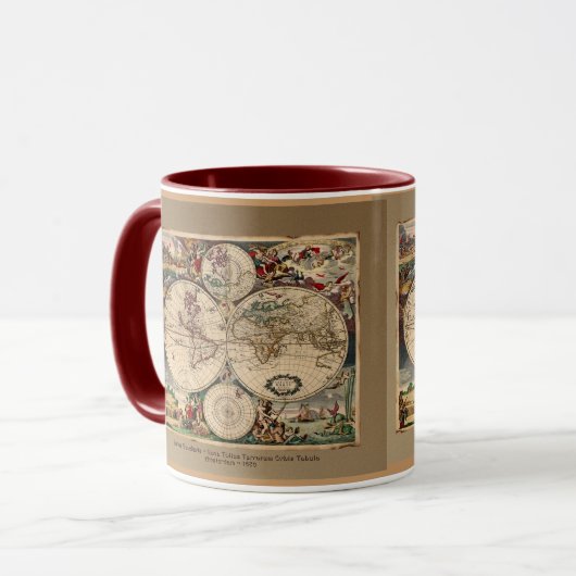 Dankert's antike World Map Tasse Serie (Vorderseite Links)