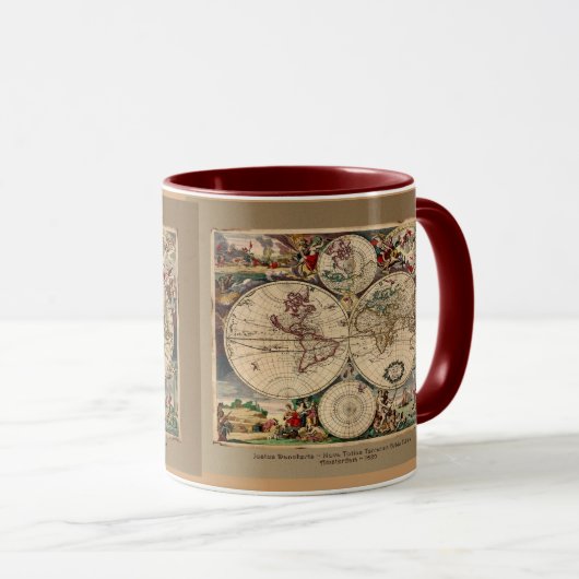 Dankert's antike World Map Tasse Serie (VorderseiteRechts)