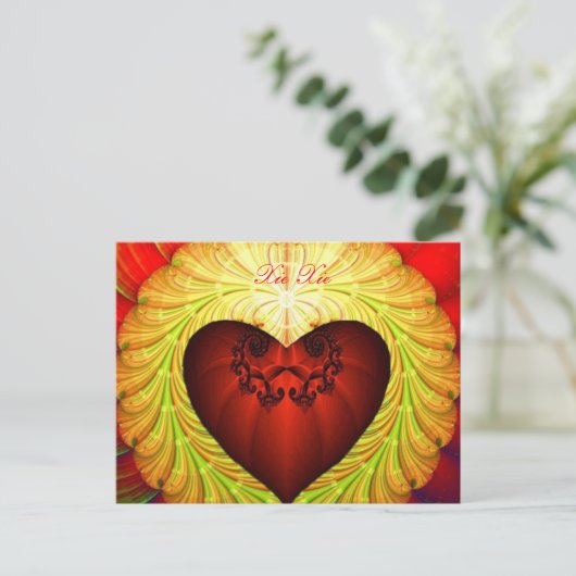 Dankes- auf Chinesen. Postkarte (Stehend Vorderseite)