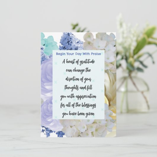 Dankesbibel Verse Meditationskarte Einladung (Stehend Vorderseite)