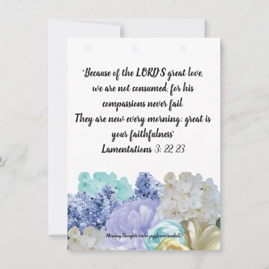 Dankesbibel Verse Meditationskarte Einladung (Rückseite)