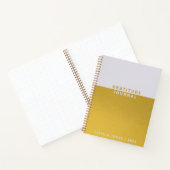 Dankesblatt für Minimalistische Goldfolienname Notizblock (Innenseite)