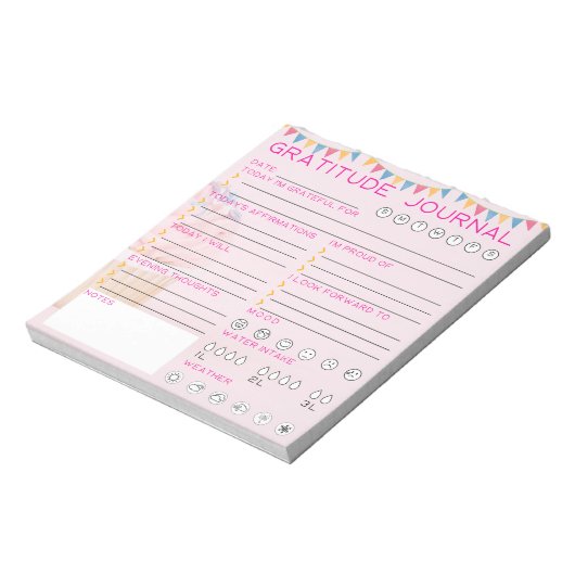 Dankesblatt Notizblock (Rotiert)