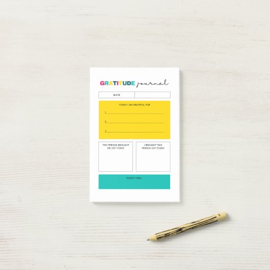 Dankesblatt Post-it Klebezettel (Auf Schreibtisch)