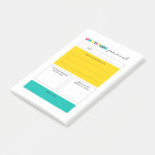 Dankesblatt Post-it Klebezettel (angewinkelt)