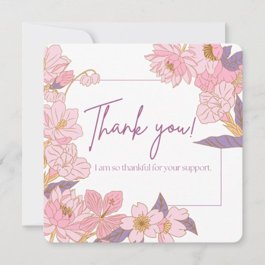 Dankesblüte - Danke Karte (Vorderseite)