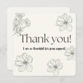 Dankesblüte - Minimalistisch Dankeschön-Karte (Vorne/Hinten)