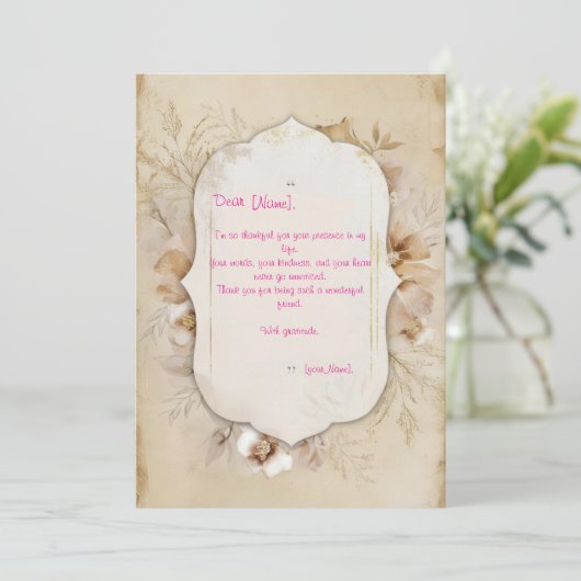 Dankesbotschaft Einladung (Stehend Vorderseite)