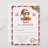 Dankesbrief von Elf Einladung (Vorderseite)