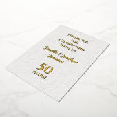 Dankeschön 50 Jahre Gold Folieneinladung (Gedreht)