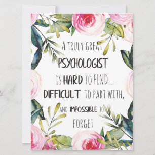 Dankeschön Abschiedsgeschenk für Psychologen Karte