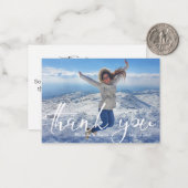 Dankeschön an Abschluss Foto Mitteilungskarte (Vorderseite/Rückseite Beispiel)