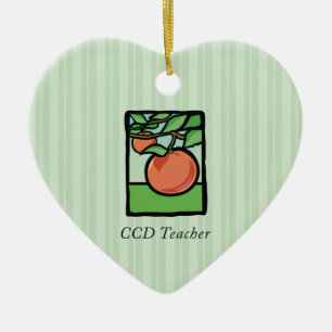 Dankeschön an CCD-Lehrer, Apfel Keramik Ornament