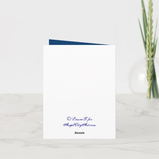 Dankeschön an Custom Gothic Feathers Note Card Dankeskarte (Rückseite)