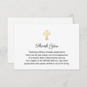 Dankeschön an das religiöse Beerdigungs-Gedenkkreu Dankeskarte (Vorne/Hinten)