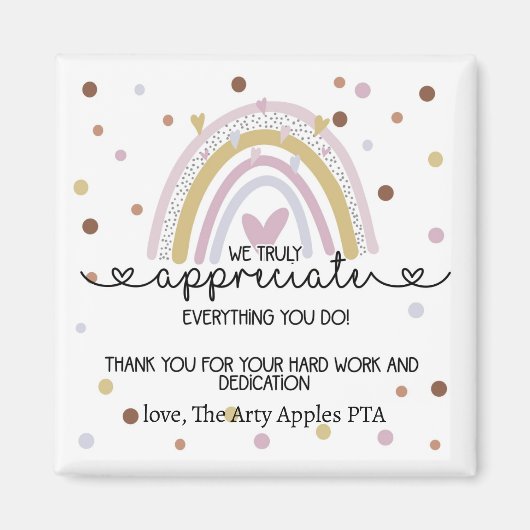 Dankeschön an das Team Geschenkmagnet Magnet (Vorne)