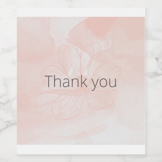 Dankeschön an das Weinlabel Weinetikett (Einzelnes Label)