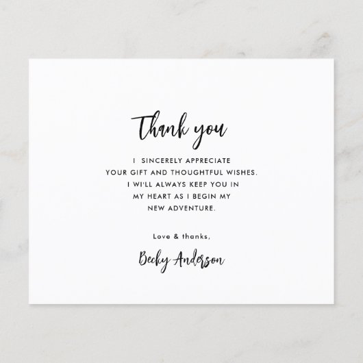 Dankeschön an den Abschluss (Rückseite)