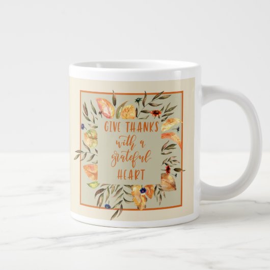 Dankeschön an den Herbstkranz Erntedank Tasse (Rechts)