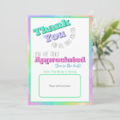 Dankeschön an den Karteninhaber Einladung (Stehend Vorderseite)