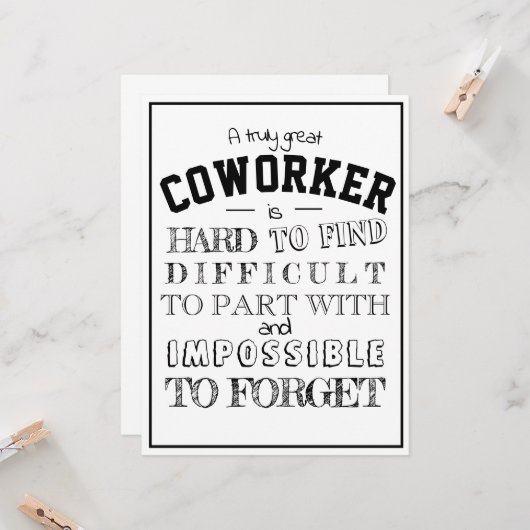 Dankeschön an den Kollegen. Danke für sein Geschen Karte (Vorderseite/Rückseite Beispiel)