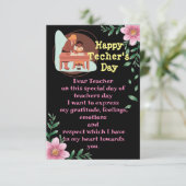 Dankeschön an den Lehrer Grußkarte Karte (Stehend Vorderseite)