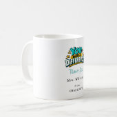 Dankeschön an den Lehrer Kaffeetasse (Vorderseite Links)