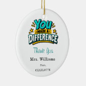 Dankeschön an den Lehrer Keramik Ornament (Rechts)