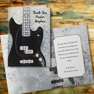 Dankeschön an den Musikpastor für Gitarre Dankeskarte