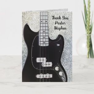 Dankeschön an den Musikpastor für Gitarre Dankeskarte