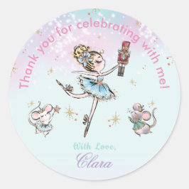 Dankeschön an den Nutcracker zum Geburtstag Runder Aufkleber